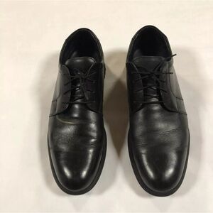 Aquatalia Mens Leather Dress Shoes Black Laced Size 11.5M Made in Italy